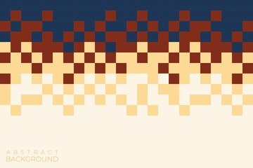 Fototapete - Abstract Square Pattern Background, Abstract Pixel Background, seamless pattern  with vintage color theme