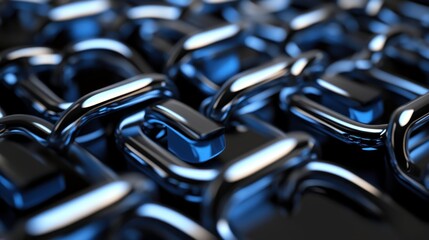 Poster - High Contrast 3D Abstract Chain Design Background