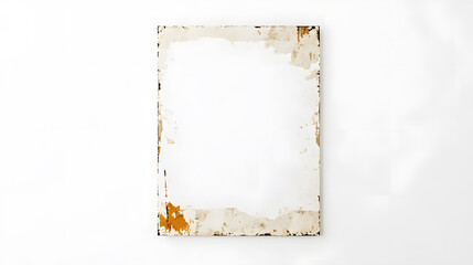 blank, weathered poster frame with peeling paint and rustic look. Ideal for creative projects