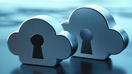 Poster - Secure Cloud Computing Concept with Clean Background