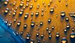 © emerald_media - detailed water droplets on the background with colored background texture