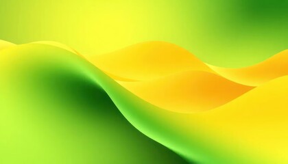 Poster - abstract background featuring vibrant waves of yellow and green colors, evoking feelings of energy and tranquility