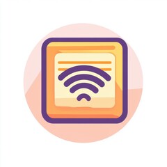Poster - Colorful wireless icon in a modern design, showcasing connectivity and technology trends.