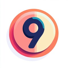 Poster - Stylized graphic design featuring the number nine in bold colors.