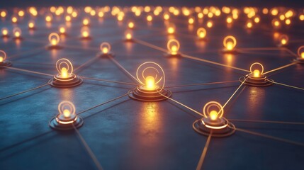 Poster - Glowing Security Shields and Cyber Defense Network