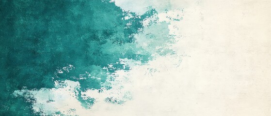 Poster - Abstract textured background with teal and cream colors blending smoothly.