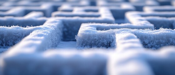 Wall Mural - Frozen Labyrinth: A Winter's Tale in Ice and Snow