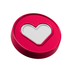 Poster - 3d heart icon symbol isolated 