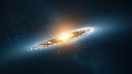 Wall Mural - Stunning Spiral Galaxy with Bright Core and Stars