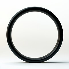 Poster - Modern Black Circular Frame Design Showcasing Simplicity and Elegance, Suitable for Various Decor Styles and Artistic Displays