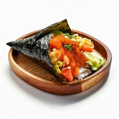 Wall Mural - Delicious Japanese Temaki Sushi with Salmon and Avocado