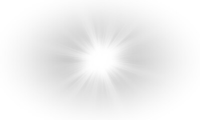 yellow star flashed with sparkles sun isolated on white background. soft glow without departing rays