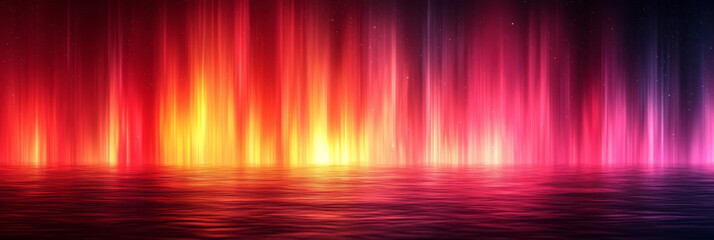 Poster - A glowing red gradient fading from fiery crimson to soft rose,