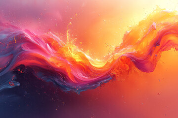 Poster - A surreal vortex pulling vibrant, fractured shapes into its core,