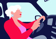 © Westend61 - Confident senior woman driving car