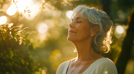 Wall Mural - grandma, beautiful, white, happy,