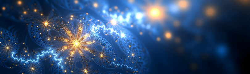 Wall Mural - Festive fireworks background with luxury design on blue, suitable for holiday greetings  -