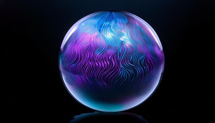 Wall Mural - sphere on black