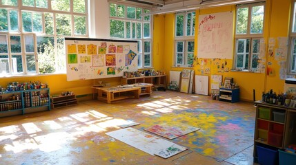 Poster - Bright and Engaging Art Classroom for Creative Learning