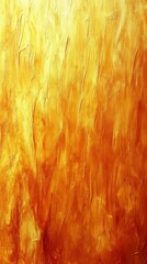 Aufkleber - Abstract painting with warm orange hues and textured brushstrokes.