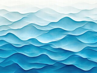 Aufkleber - Abstract waves in shades of blue create a calming and serene visual effect.