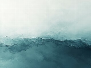 Poster - Abstract seascape with soft blue tones and gentle waves, evoking calmness and tranquility.