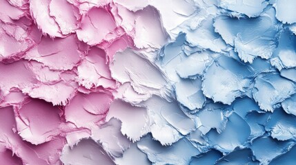 Poster - A textured surface with pink and blue paint swirls, creating an artistic backdrop.