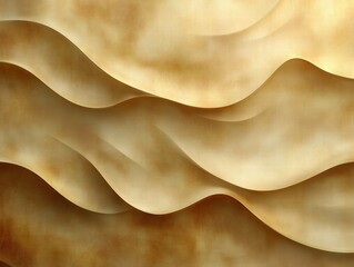 Poster - Abstract design featuring flowing, wavy patterns in warm, earthy tones.