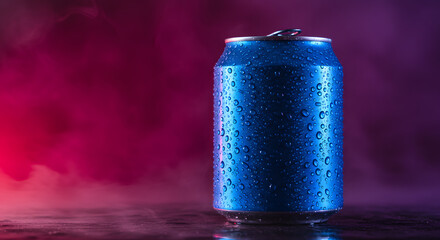 Wall Mural - A professional close-up shot of a soda can