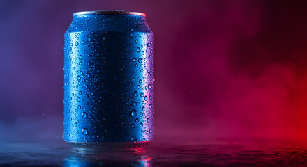 Wall Mural - A professional close-up shot of a soda can