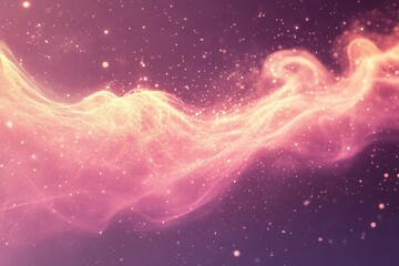 Aufkleber - Ethereal swirls of pink and purple light create a dreamy cosmic atmosphere.