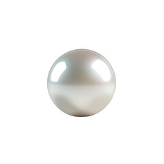 Poster - Elegant White Pearl Sphere on a Transparent Background