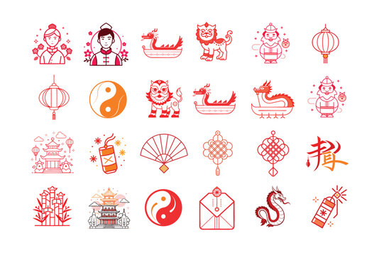 Chinese New Year icon Set
