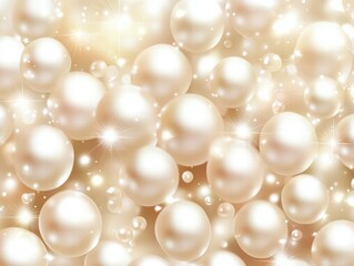 Aufkleber - A shimmering background of pearls with sparkling highlights and soft tones.