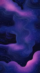 Poster - Abstract cosmic design featuring flowing purple and blue patterns against a dark background.