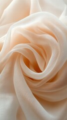 Poster - A close-up of soft, flowing fabric, showcasing its delicate texture and gentle curves.