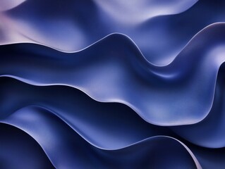 Aufkleber - A flowing abstract design in deep blue tones with smooth, wavy textures.