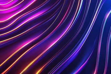 Poster - Abstract design with fluid, flowing lines and waves in old mauve, mulberry, and antique fuchsia tones. Perfect for wallpaper or canvas art, now available for purchase