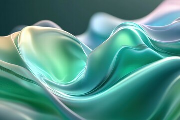 Aufkleber - A smooth, flowing abstract representation of fabric-like textures in soft colors.
