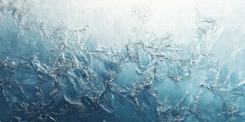 Poster - An abstract representation of water with intricate textures and shades of blue.