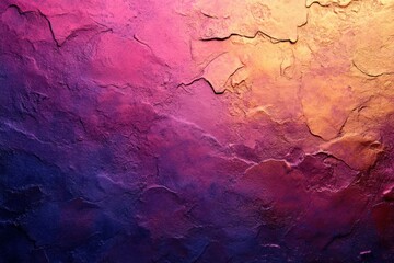 Poster - Abstract textured background with vibrant colors blending from purple to gold.