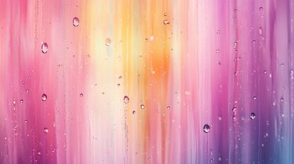 Wall Mural - vibrant abstract blurry background with colorful streaks and water droplets for artistic and design 