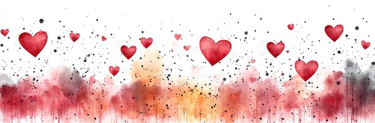 Poster - a romantic valentine's background with abstract pink heart petals on a transparent background. great