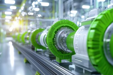 Poster - Advanced Green Energy Turbines in High-Tech Industrial Manufacturing Facility