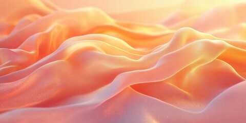 Poster - A soft, flowing texture resembling fabric or waves, illuminated with warm light.