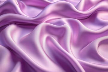 Poster - Smooth, flowing lavender silk fabric with soft folds and gentle sheen.