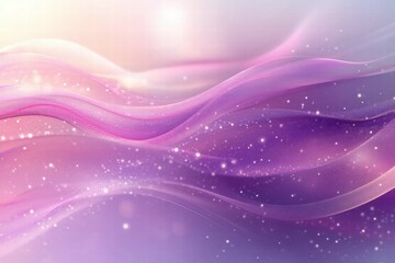 Aufkleber - Abstract waves of pink and purple with sparkling elements, creating a dreamy atmosphere.