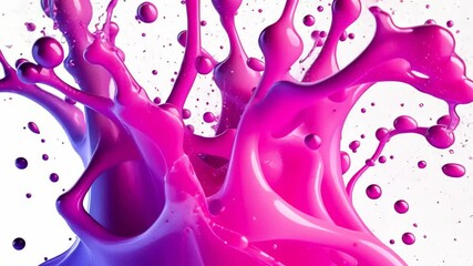 Aufkleber - 3d Splash glossy light purple paint acrylic creates a stunning crown shape against a transparent background