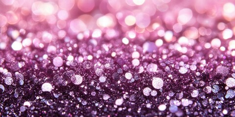 Poster - A close-up of shimmering purple glitter with a soft bokeh effect.