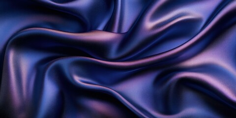 Poster - A close-up of flowing, rich purple satin fabric showcasing smooth textures and elegant drapes.
